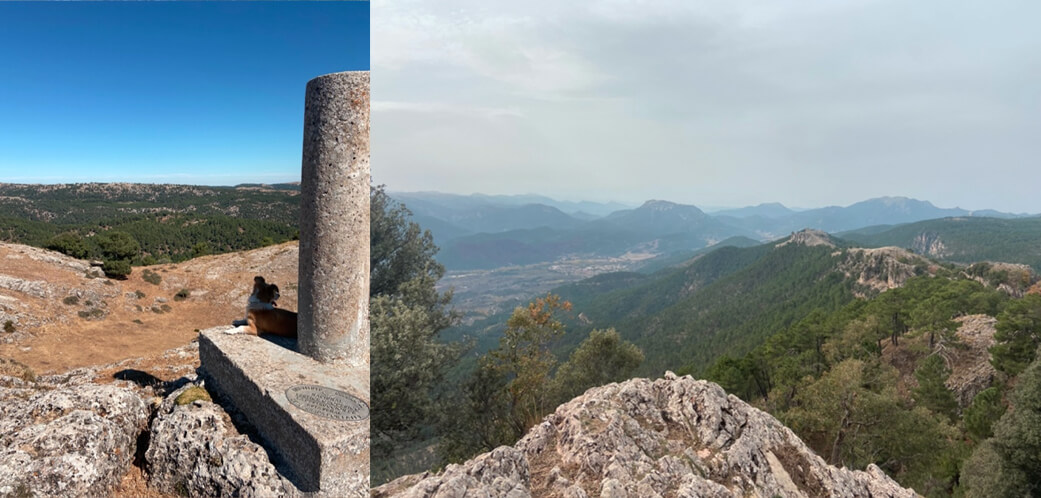 Vistas desde la cresta del gallinero.